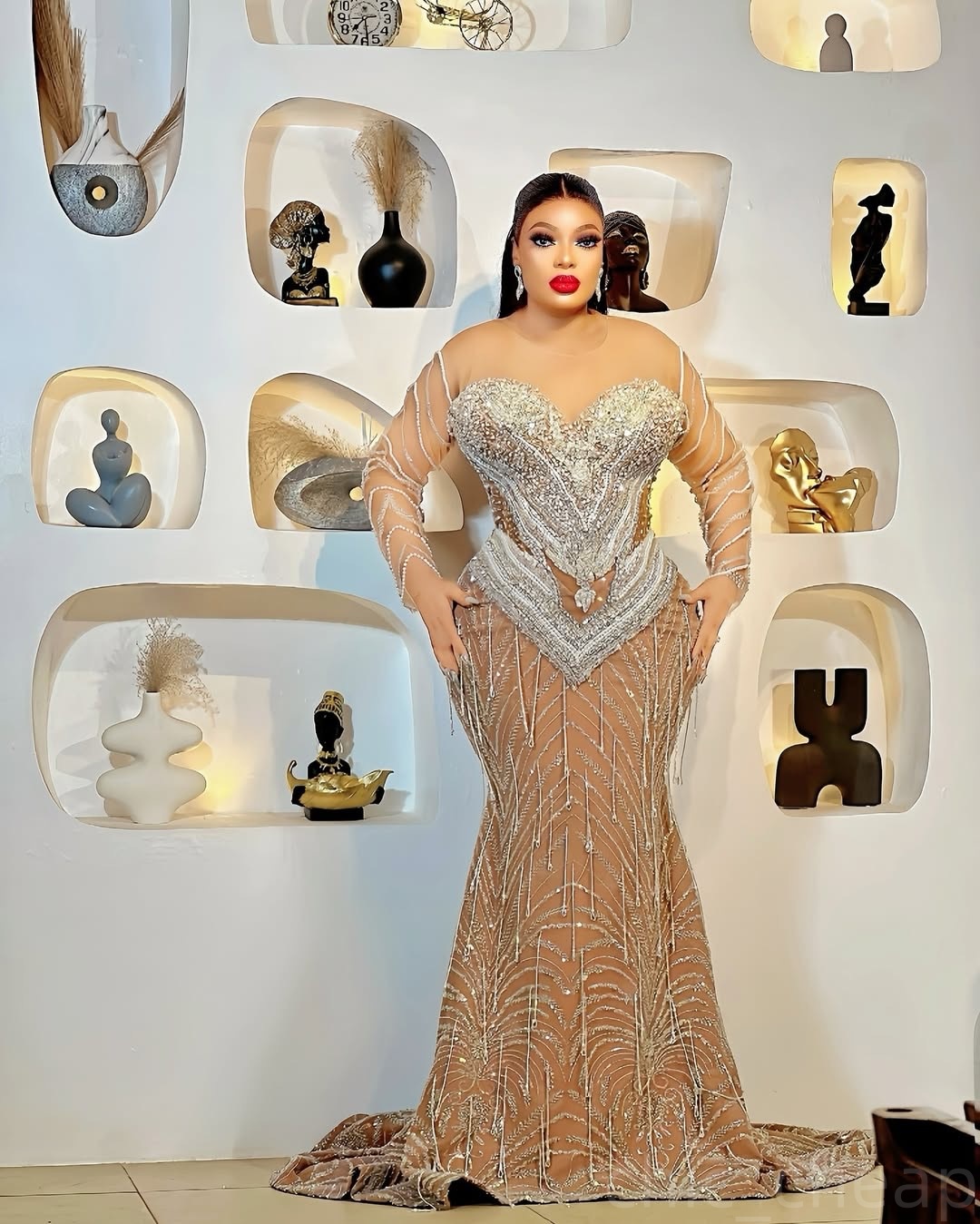 Champagne Illusion Prom Dresses 2025 Rhinestones Beaded Tassels Evening Formal Party Second Birthday Engagement Gowns Plus Size Dress For Special Occa