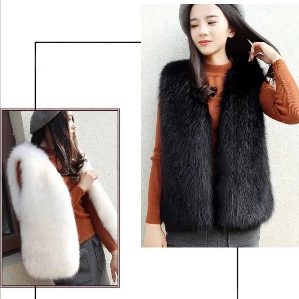 Autumn Winter Women Warm Heavy Coat Vests Adding Cotton White All-match Plush Thicken Fashion Casual Sveless Cardigan TopsXJ241206