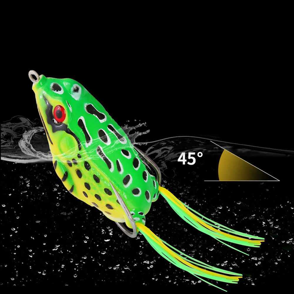 1Pcs 5g 9g 13g 17.5g Soft Frog Fishing Lures Topwater Artificial Silicone Bait with Doub Hooks Crankbait Bass Fishing TackXJ241128