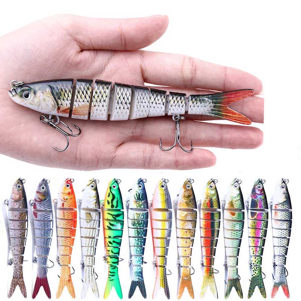13.7cm 27g Sinking Wobbrs 8 Segments Fishing Lures Multi Jointed Swimbait Hard Bait Fishing Tack For Bass Isca CrankbaitXJ241128