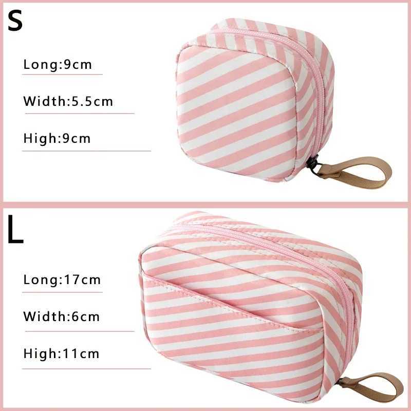 1PC Mini Cosmetic Bag Flamingo Solid Color Travel Toiletry Storage Bag Cactus Beauty Makeup Bag Organizer for Women Makeup PouchXJ241206