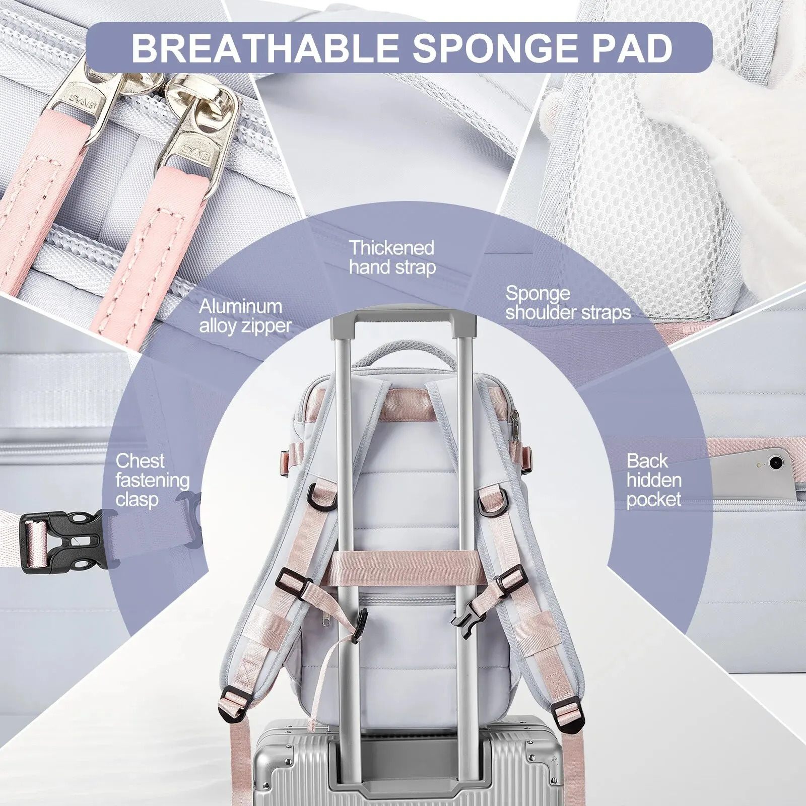 Likros Cabin Bag Ryanair 40x20x25 Easyjet 45x36x20 Backpack for Women Laptop Travel Backpacks Airline Approved Hand Luggage Bag 241206