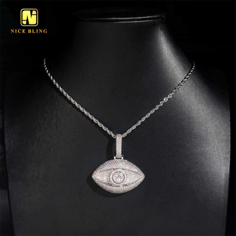 Classic Custom Pendant 925 Sterling Silver Hip Hop Moissanite Jewelry Iced Out VVS Moissanite Diamond Pendant Necklace