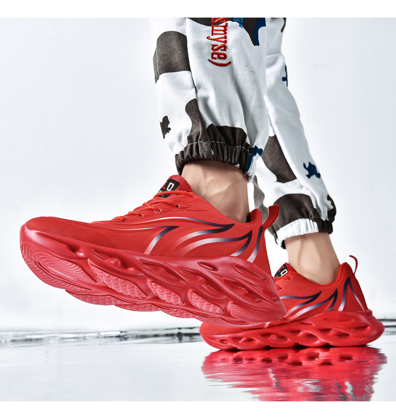 2025 New Autumn Beacon Leather Shoes Blade Couple Shoes Fashion Men's Sports Breathable Dad Shoes