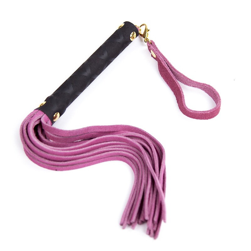 Male and Female Sexual Training Whip Amazon Hot Selling Adult Toy Training Leather Whip Metal Accessories Whip
