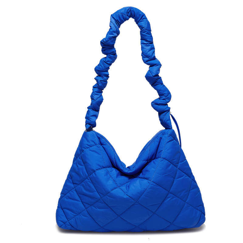 Korean Version Of Down Cloud New Single Shoulder Diagonal Cross Bag, Niche And Simple Pleated Underarm Dumpg Bag For Women B2