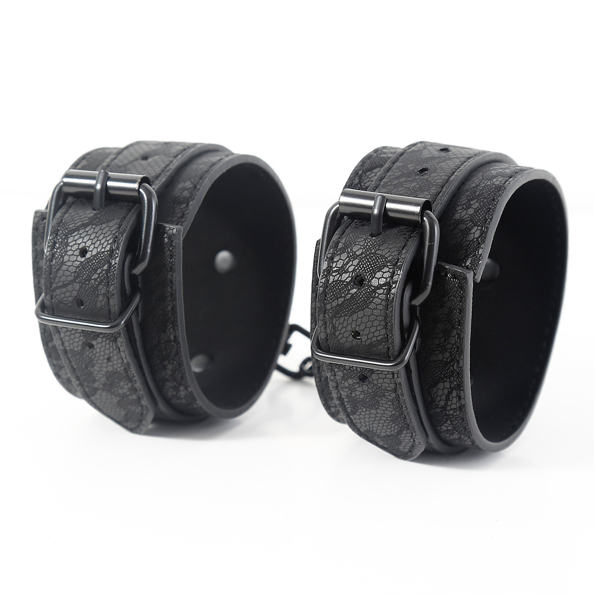 Yiwu Adult Sex Products Manufacturer Sex Spot Wholesale Black Jacquard Cloth SM Dog Slave Restraint Training Handcuffs