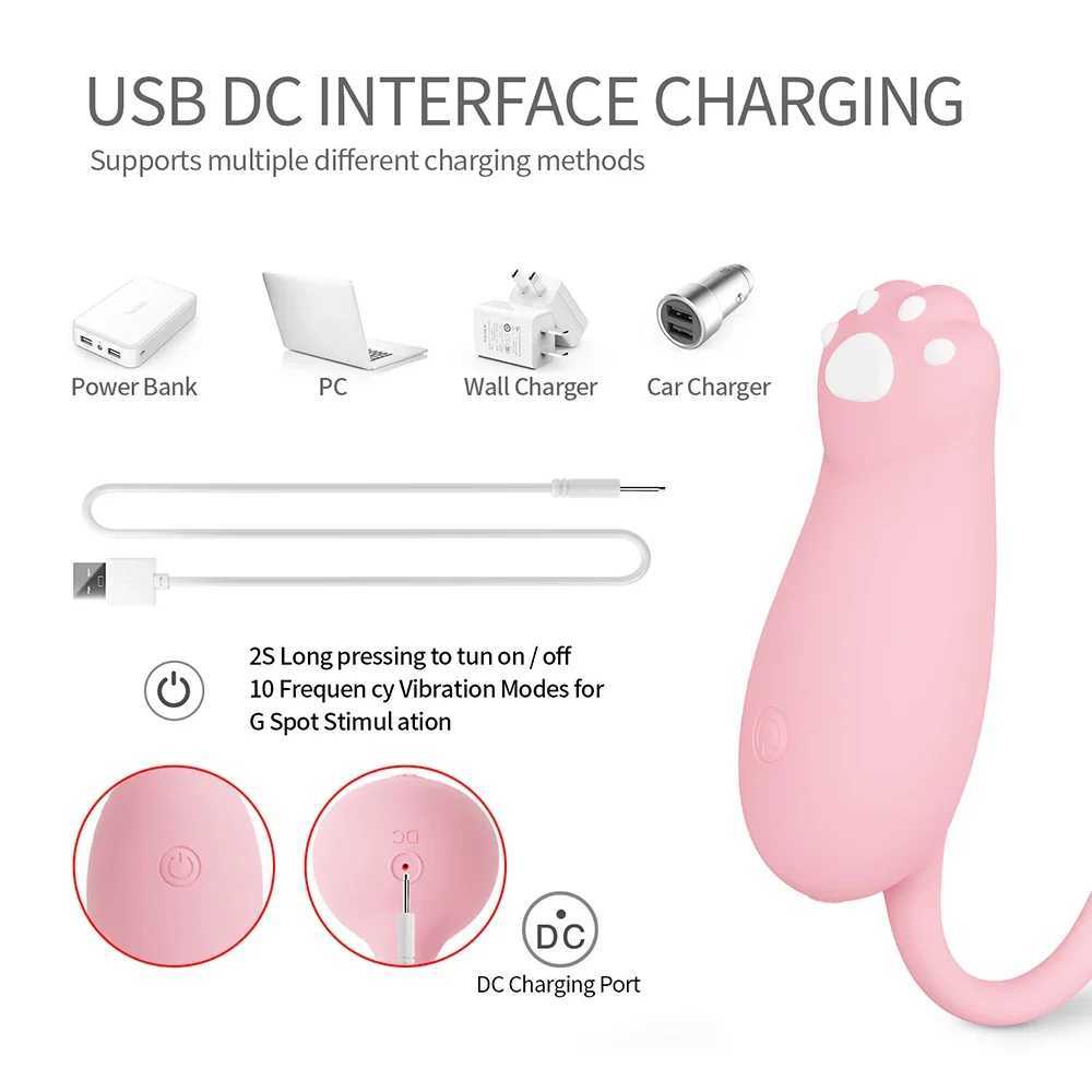 Cat Claw Remote Control Vibrator s For Women G-spot Massage Clitoris Stimulator Female Masturbation Jumping s Sex Toys 18XJ241206