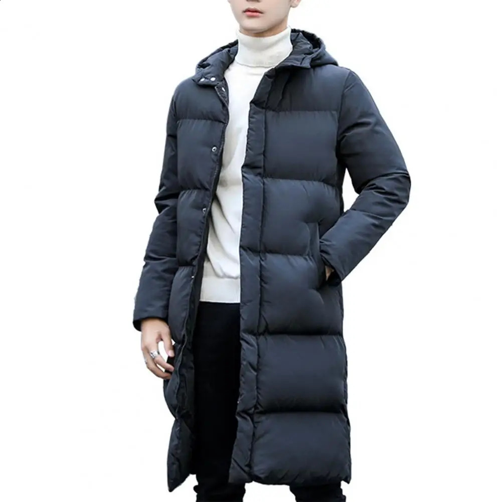 Winter Mens Jackets Hooded Thicken Plus Long Parkas Padded Coats Padding Mans Clothing Male Jacket Men 241205