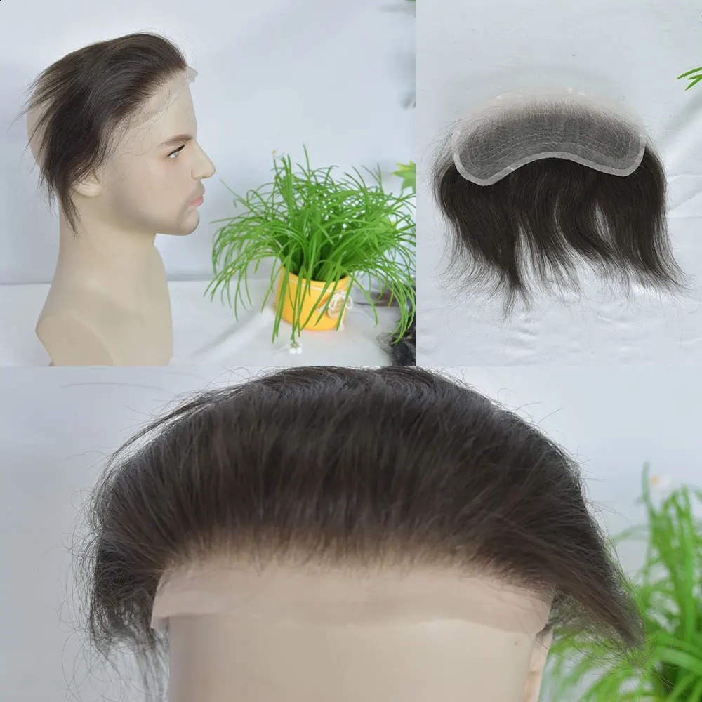 Swiss Full Lace Frontal Hairpiece for Women and Men Human Hair Natural Hairline Replacement System Toupee Bleached Knots 4x18cm 241205