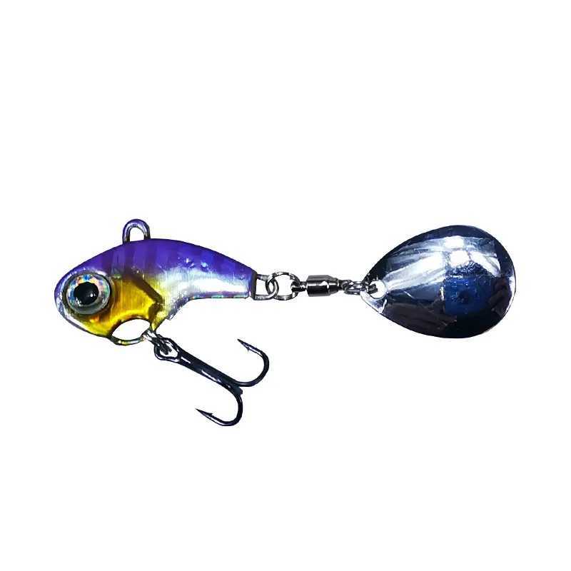 ZE Winter Fishing Lures Artificial Hard Baits Spinner Spoon Lure Wobb Rotating Metal Vib Vibration Bait 7g 10g 14g 21gXJ241128