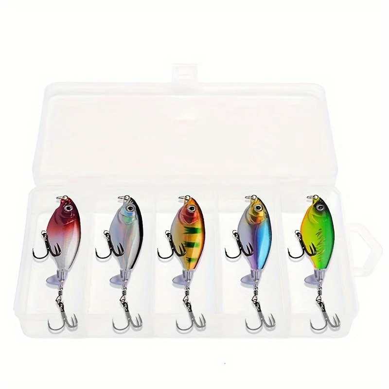 5pcs 3D Topwater Fishing Lure 6g/11g Whopper Popper Bait Artificial Hard Plopper Soft Rotating Tail Fishing TackXJ241128