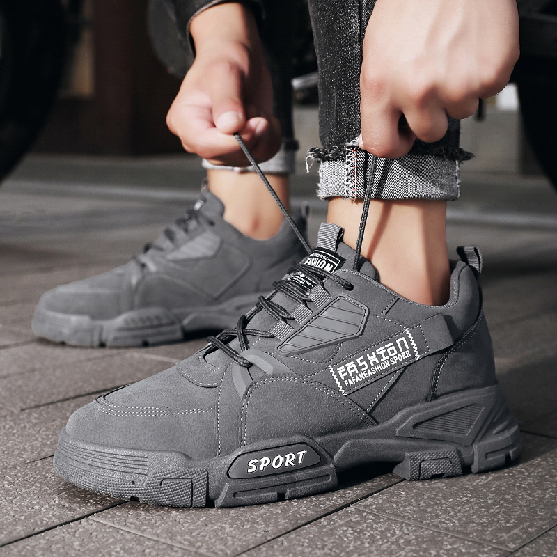 Men's Sneakers Casual Sports Shoes for Men Lightweight PU Leather Breathable Shoe Mens Flat White Tenis Shoes