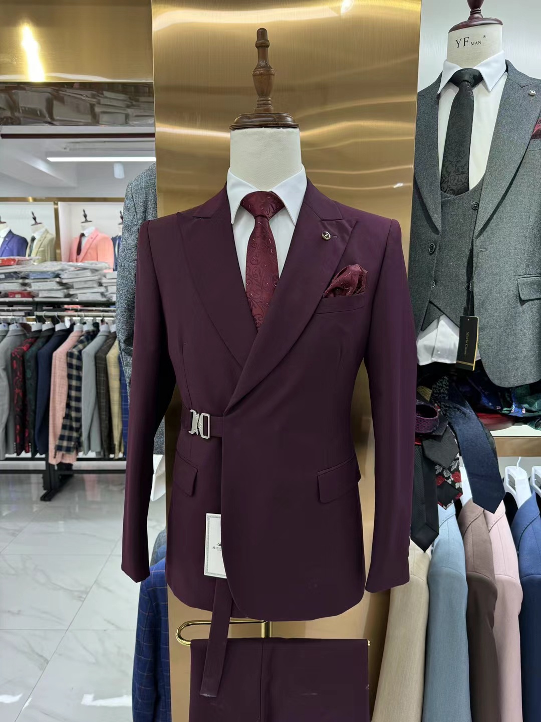 L0881Foreign trade men's handsome wedding casual host suit 2 piece suit
