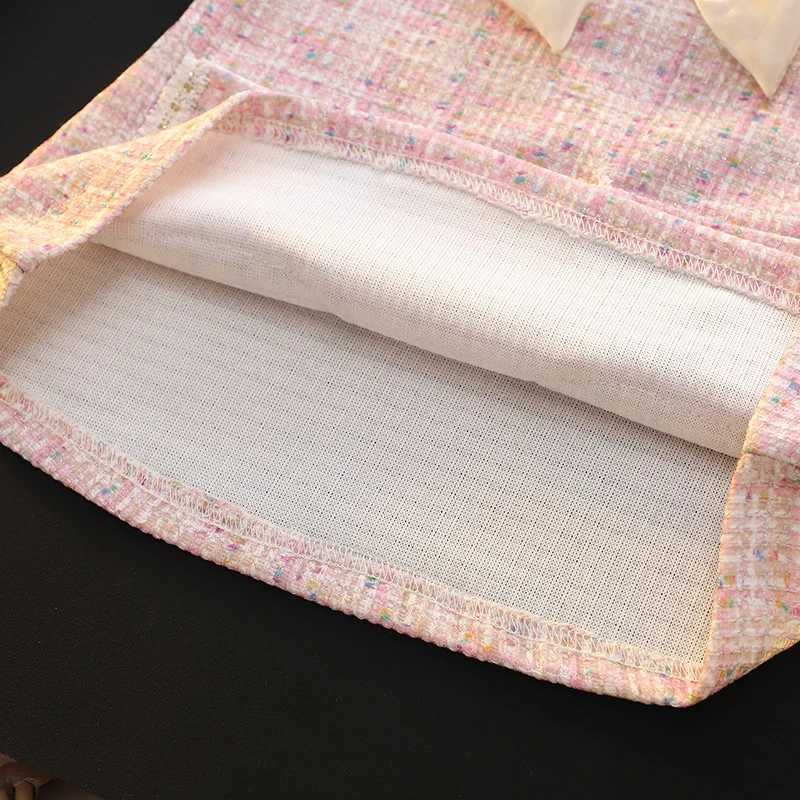 Elegant Childrens Dresses For Girls Fashion Bow Long Sleeve Princess Kids Birthday Par Dress Spring Soft Baby Clothes OutfitXJ241206