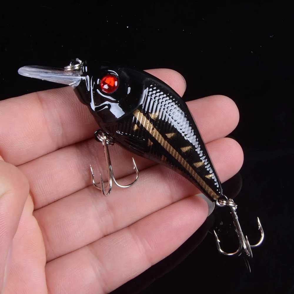 1pcs 7.5cm 12g Hard VIB Lures Fishing Minnow Bait Treb Hooks Sinking Crankbait Wobbrs Fishing Tack 3D EyesXJ241128
