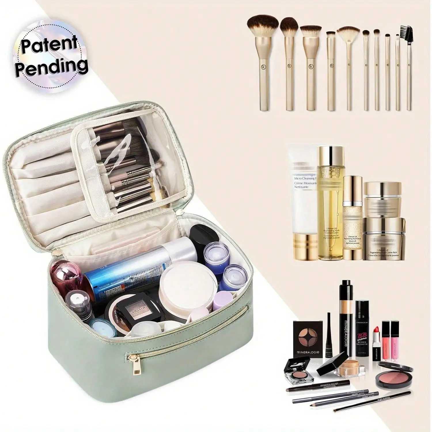 Wandering Nature Makeup Bag Travel Make Up Organizer Cosmetic Brush Bags Case for WomenXJ241206