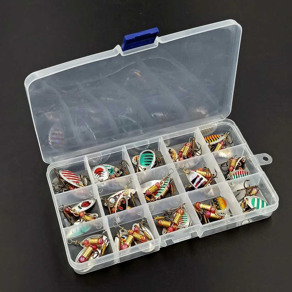 ZE 30pcs Spinner Fishing Lure Kit Metal Sequin Spoon Hard Bait Fishing Wobbrs Set Fishing Tack Isca Atificial Lure PescaXJ241128