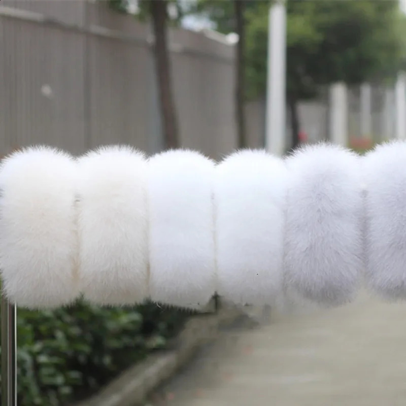 Fox fur cuffs womens arms warm womens bracelets natural fur wristbands raccoon fur cuffs thick womens wristbands sleeves 241206
