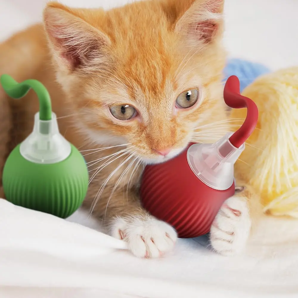 Intelligent Teasing Cat Ball Pets Play Boredom Toys Decompression Automatic Rolling Toy Ball Sound Wake-up Rechargeable Ball Toy WLL2482
