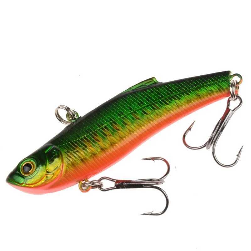 1PCS 70mm 18g Japanese Winter Ice Sea Fishing Lure VIB Bait The Swivel Diving Jig Wing Wobbr Pesca Crank Lures SwimbaitXJ241128