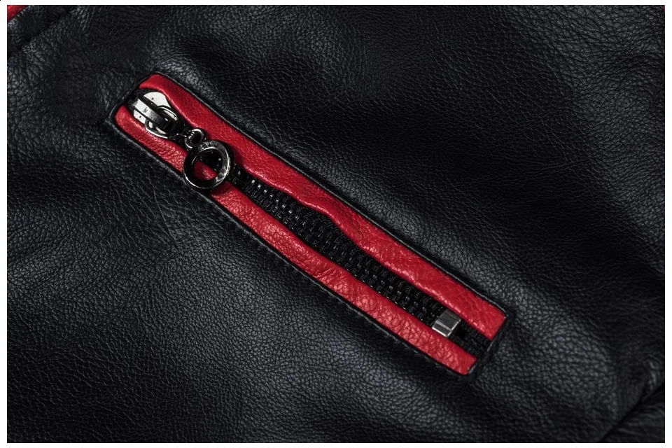 Autumn and winter men fashion stand collar soft pu patchwork motorcycle style faux leather casual jacket 241202