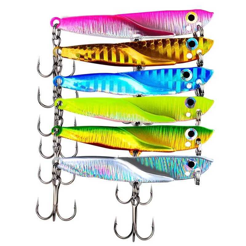 New Metal Vib Bass Fishing Lure Weights 11-21g Hook Boat Metal Jig Articulos De Pesca Isca Artificial Bass Bait Deep Sea TackXJ241128