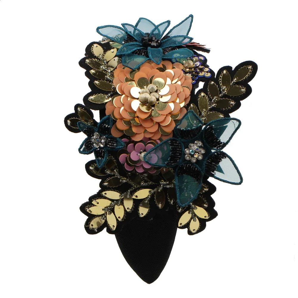 Dazhong sequins sparkling leaves Baroque womens party headbands handmade headbands fashionable hair accessories 241205