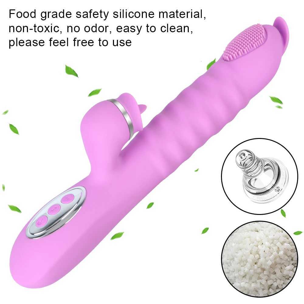 25cm Big Dildo Brush Vibrator For Women Clitoris Licks Vaginal Anal Plug Female Masturbator Sex Toys Erotic Products Magic WandXJ241206