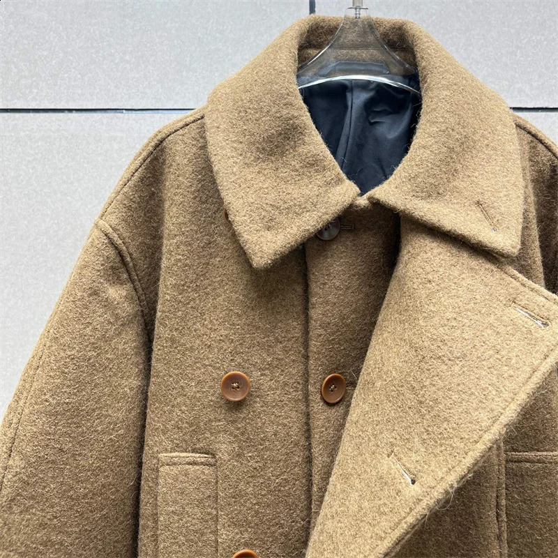 winter coats woman 2024 in outerwears High quality wool blend womens jacket Asymmetric waistband slim fit woolen coat y2k 241205