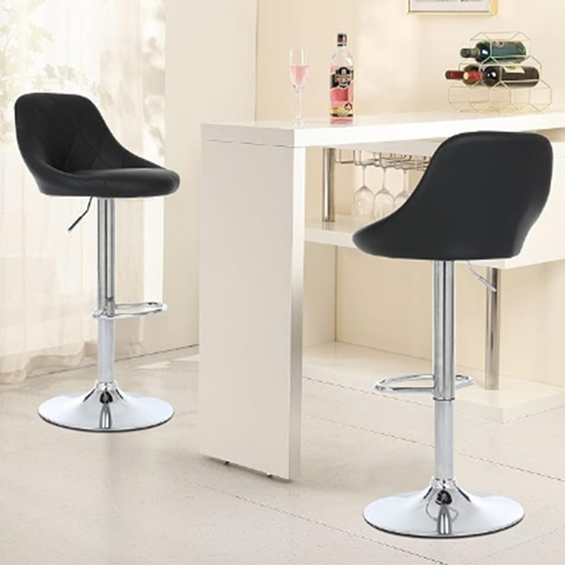 Elegant High-Back Bar Stools - Sturdy Construction & Sleek Finish for Modern Interiors