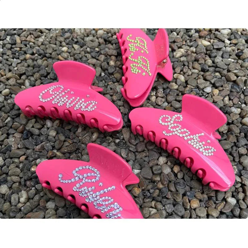 Customized handmade double-sided DIY numeric name grab hair clip unique couple gift 2024 241205