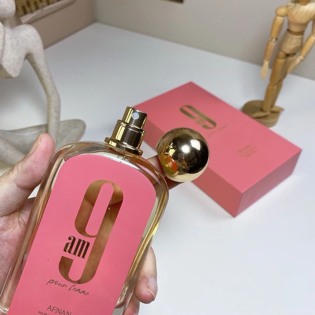 AFNAN Perfume 9am 9pm Fragrance 100ml Men Woman Eau De Parfum Spray Morning Perfumes 3.4oz Long Lasting Smell EDP Neutral Cologne Mist High Quality lo
