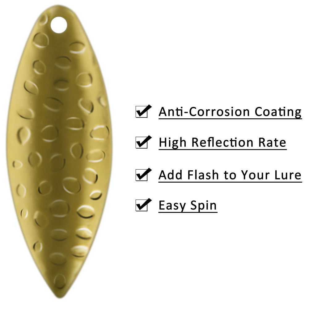 18Pcs Spinner Blades Fishing Lure Colorado Spinner Blades for DIY Spinneaits Walye Rig Trout Salmon Bass FishingXJ241128