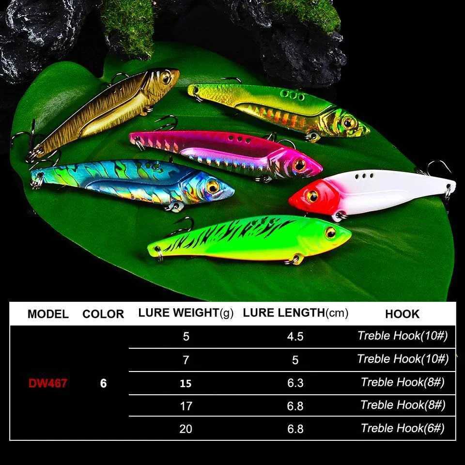 1pc VIB Lure 3D Eyes Pencil 5g 7g 15g 17g 20g ncer Spoon Spinner Painting Fishing Lure Hard Bait Fishing Tack Treb HookXJ241128