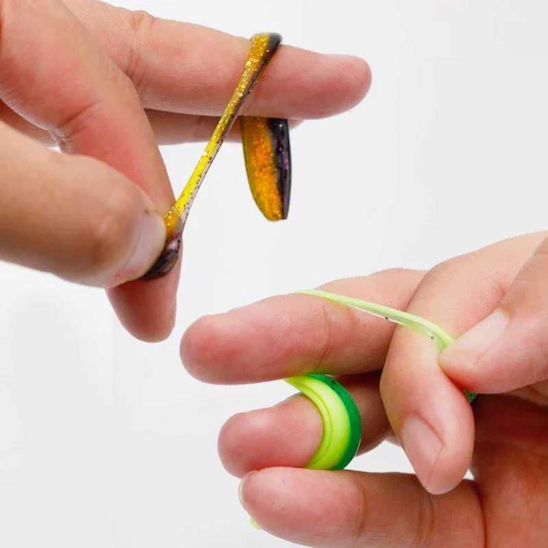 10pcs Soft Lures Bait 55mm 63mm 70mm 90mm Tail Jigging Wobbrs Fishing Lure Tack Bass Pike Aritificial Silicone SwimbaitXJ241128