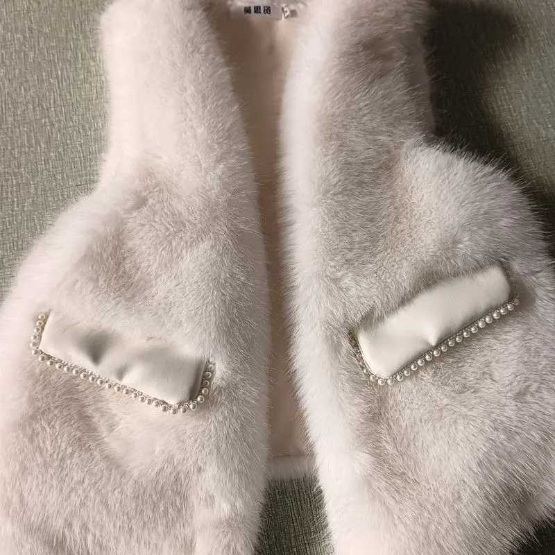 Winter Faux Fur Coat for Women Autumn and Winter New Korean Gentle and Youthful Style Reducing Age Fur Vest Slimming EffectXJ241206