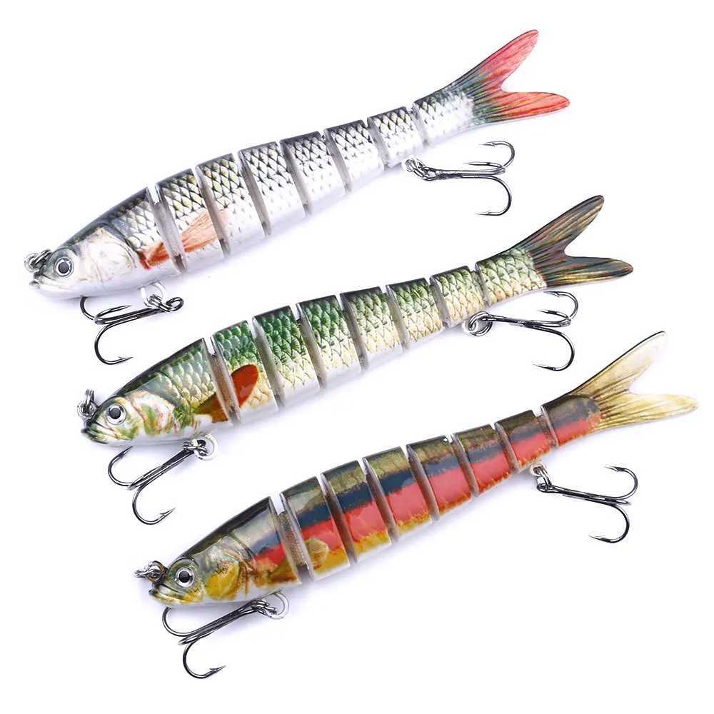 13.7cm 27g Sinking Wobbrs 8 Segments Fishing Lures Multi Jointed Swimbait Hard Bait Fishing Tack For Bass Isca CrankbaitXJ241128
