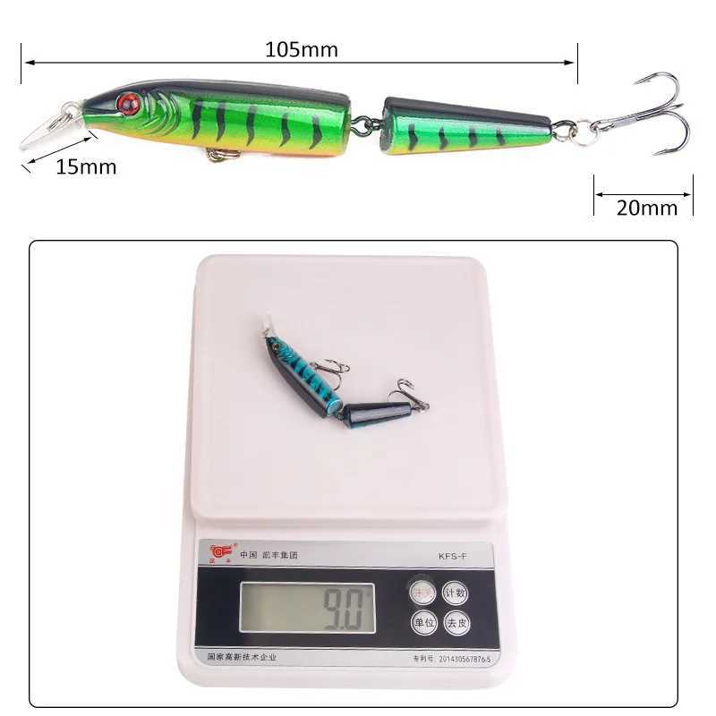 1Pc Minnow Fishing Lure Joint Bait 10.5cm 9g Simulated Hard Fishing Bait Artificial Wobbr Swimbait Bass Fishing TackXJ241128