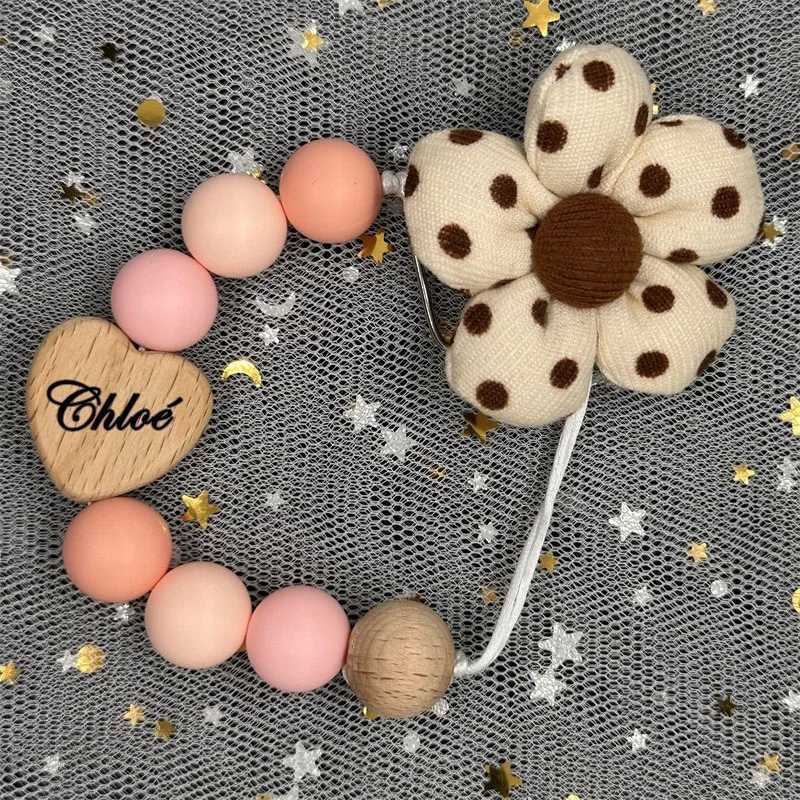 Pacifier Holders Clips# Custom Name Beech Clip Choose Font Personalized Baby Pacifier Chain Silicone Bead Dummy Nipple Holder Teether Chain Newborn Gi