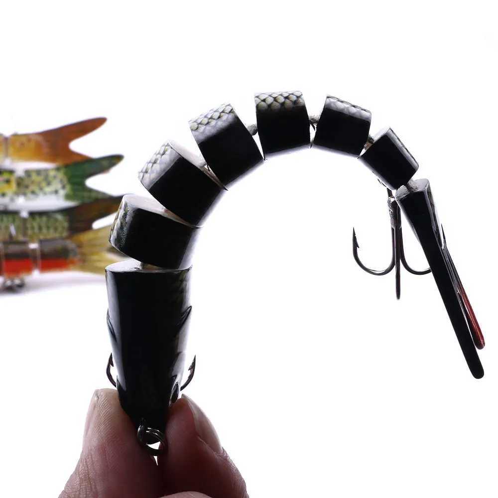 13.7cm 27g Sinking Wobbrs 8 Segments Fishing Lures Multi Jointed Swimbait Hard Bait Fishing Tack For Bass Isca CrankbaitXJ241128