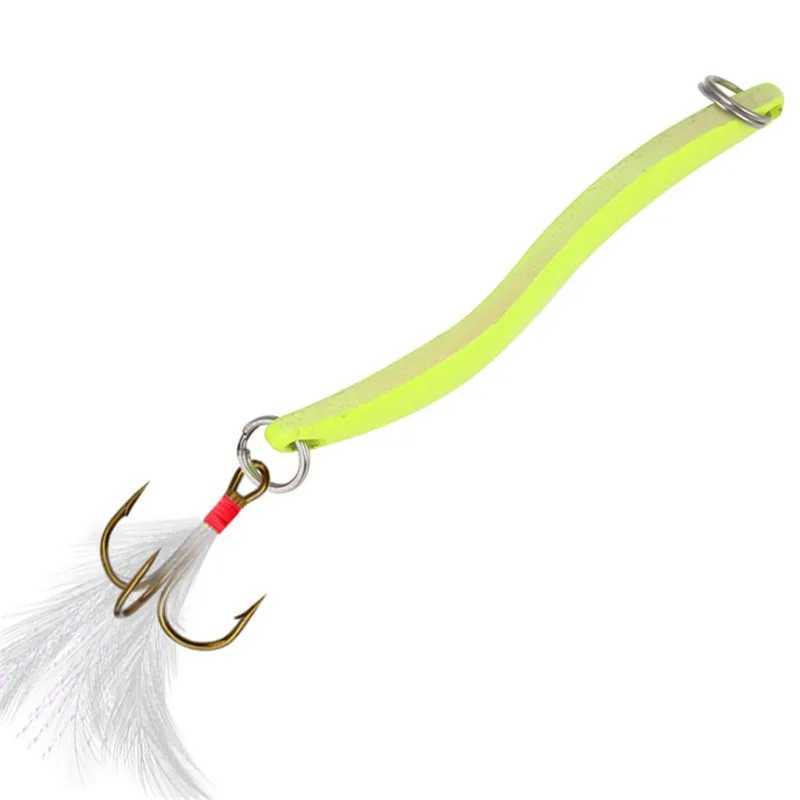 1Pcs 5g 7g 10g 13g Luminous Metal Spinner Spoon Lures Feather Treb Hook Artificial Bait For Bass Trout Pesca Fishing TackXJ241128