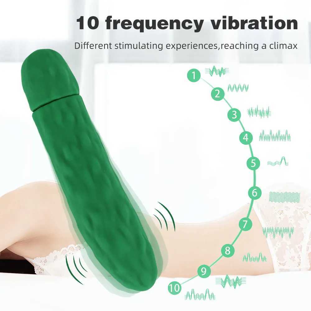 Cucumber Vibrator Dildo Vibrator Sex Shop Nipple Clit Massager Female Masturbator G-spot Vagina Stimulator Sex Toys for CoupleXJ241206