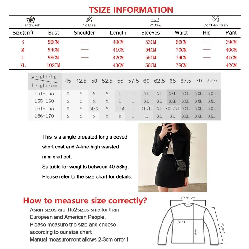 Womens Autumn Elegant Lace 2piece Set Oneck Single Chest Short Coat and High Waist Zipper Aline Tight Retro Winter 241206