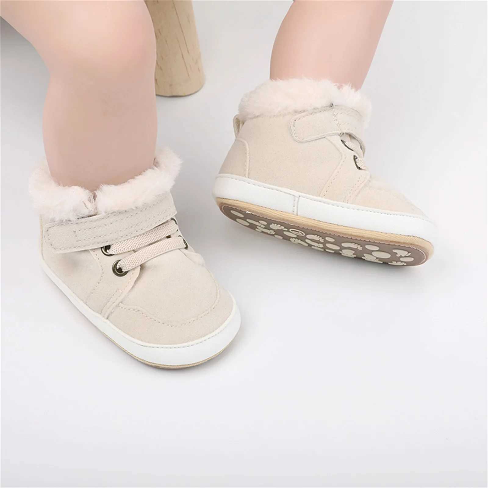 Infant Baby Girls Boys Winter Snow Boots Hook Loop Closure Boots Warm Baby First Walker Shoes 0-18MXJ241206
