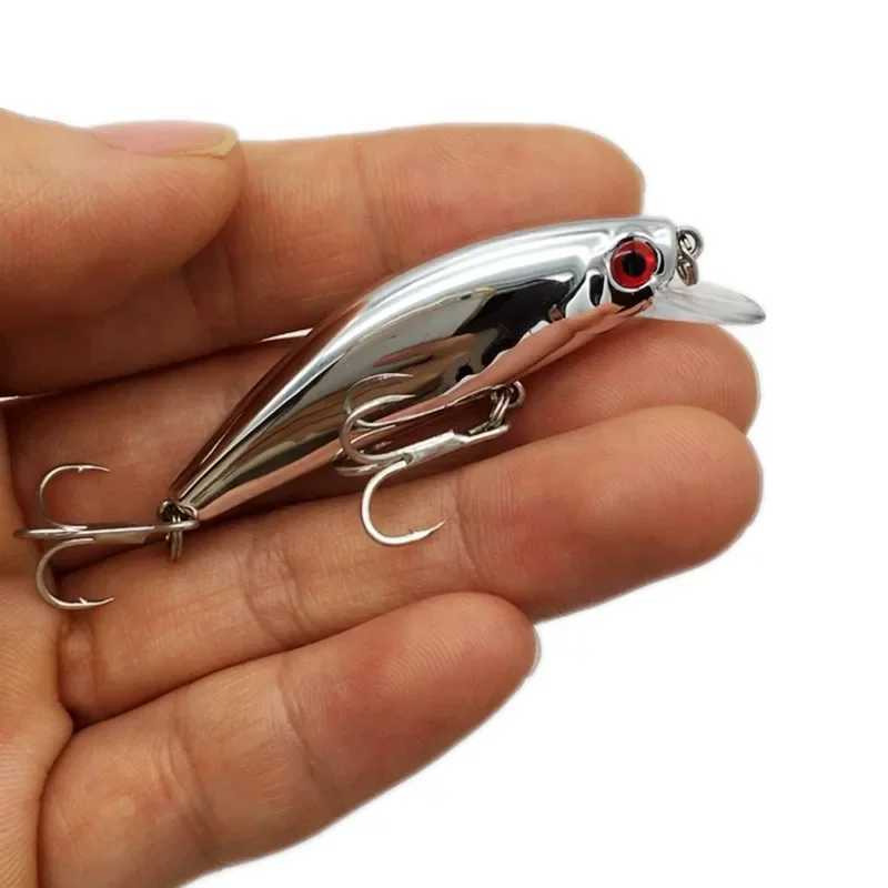 1pcs 5.5cm 6.5g Silver Plating Model Fishing Lure Hard Bait 6 Color Wobbr Profional Depth Accories Crank QualityXJ241128