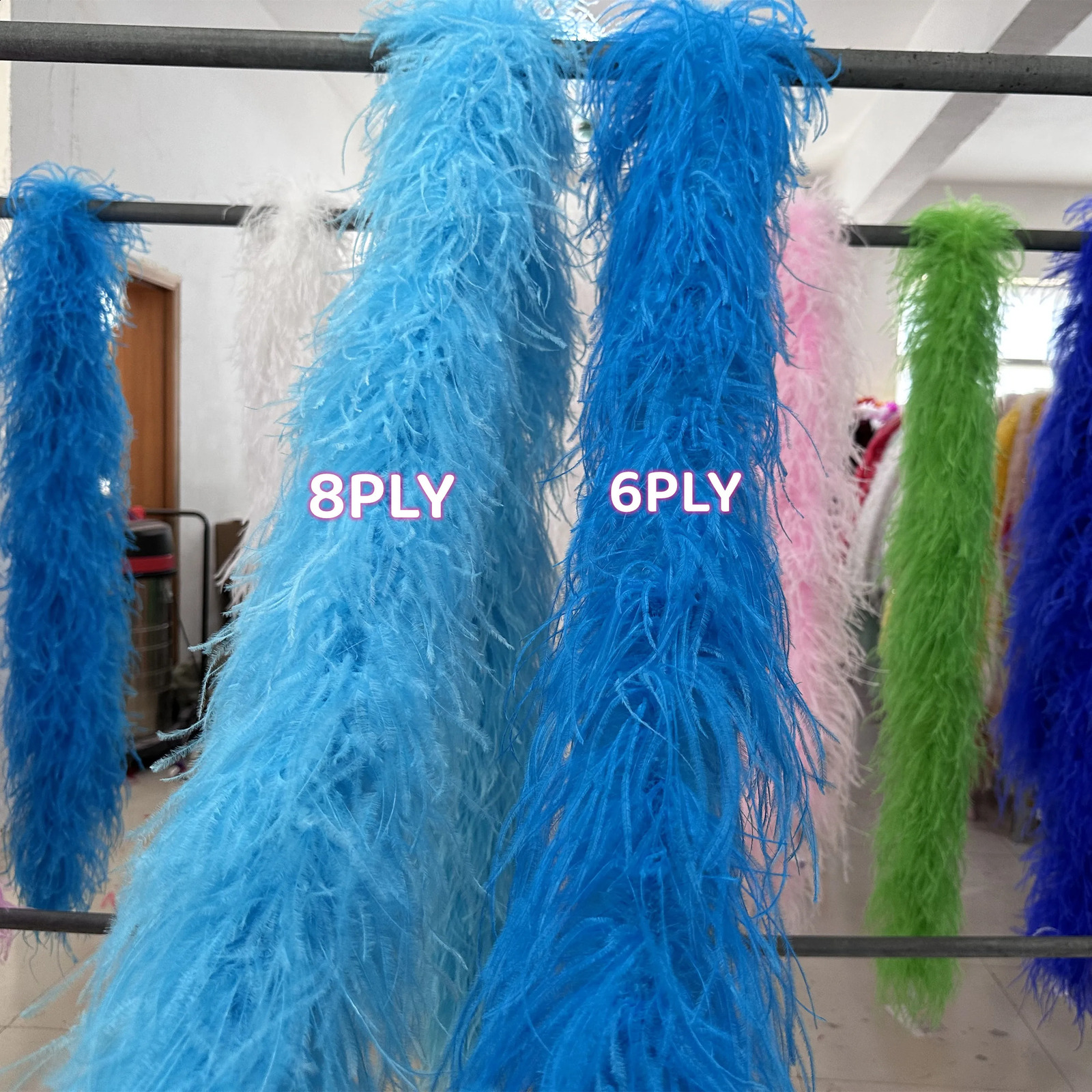 2 3 4 6 PLY high-quality fluffy Oriental feather Boas used for carnival clothing sewing accessories wedding dresses ruffles shawl decorations 241206