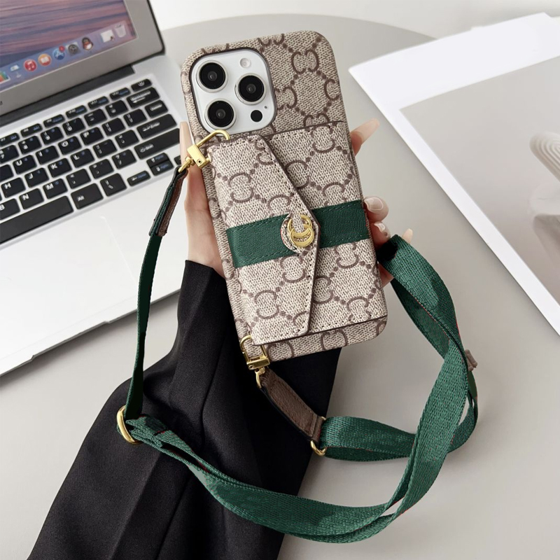 Women Crossbody Phone Case Designer iPhone Case for Apple iPhone 16 Pro Max 14 Pro Max 13 12 15 Plus 11 Case Card Slot Bag Holder Wallet Case Cover Straps Lanyard dhgate