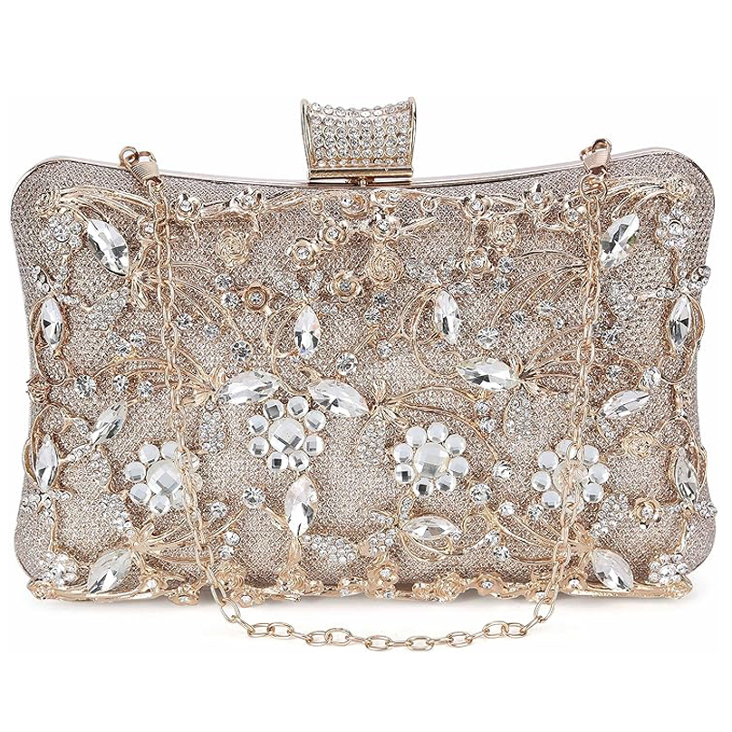 Crystal Evening Clutch Bag Clutch Purse for Women Wedding Evening Bag Sparkle Formal Bridal Purse Ladies Prom Cocktail Party Handbag Rhinestone Weddin