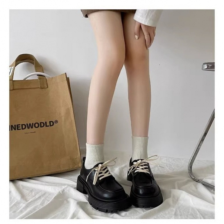 Chic Japanese Influenced Women's Retro Lace Up Booties in Black - Versatile Fashion Shoe for A/W 2024 Collection